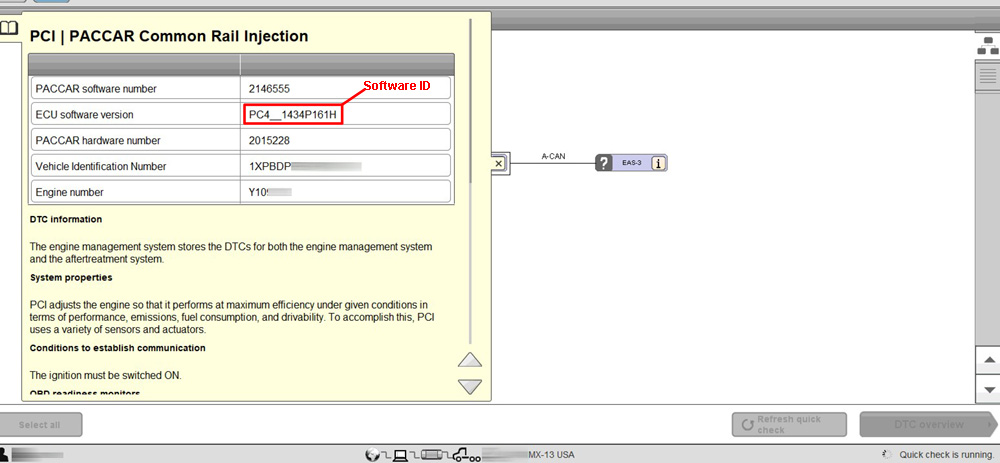 Paccar MX13 EPA 10 EGR sensor location - delete