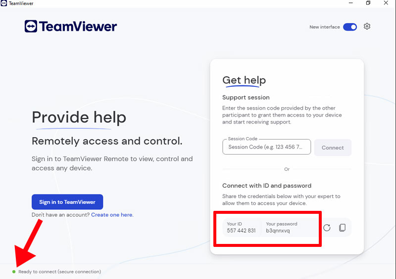 How to send access with Team Viewer